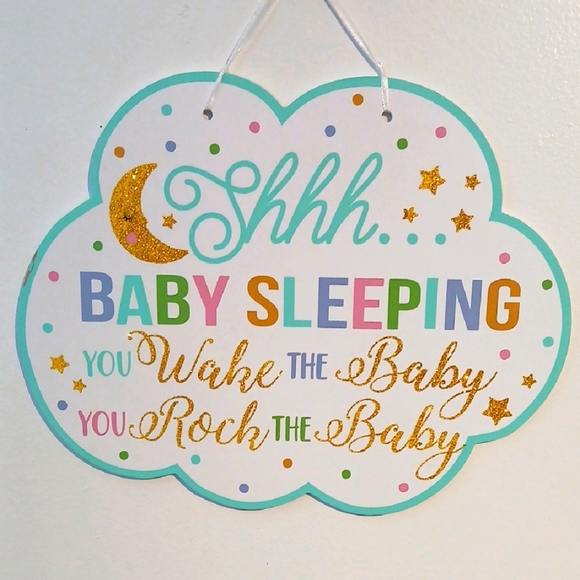 Colorful Baby Sleeping Sign - Picture 1 of 6